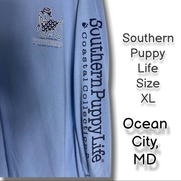 SOUTHERN Puppy Life Ocean City, MD Unisex Long Sleeve T-shirt Size Extra Large - Picture 9 of 13